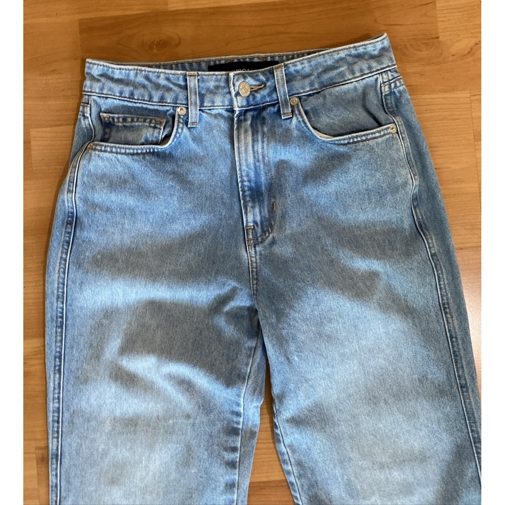 Veronica Beard Jeans Dylan Straight Leg Ankle High Rise Crop Distressed Size 28 - Picture 3 of 10